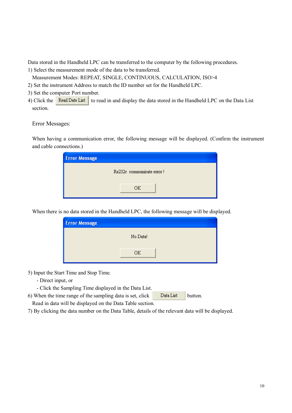 2 transferring data from the handheld lpc | KANOMAX S388-70 Handheld Particle Counter Data Retrieval Software Manual User Manual | Page 10 / 18