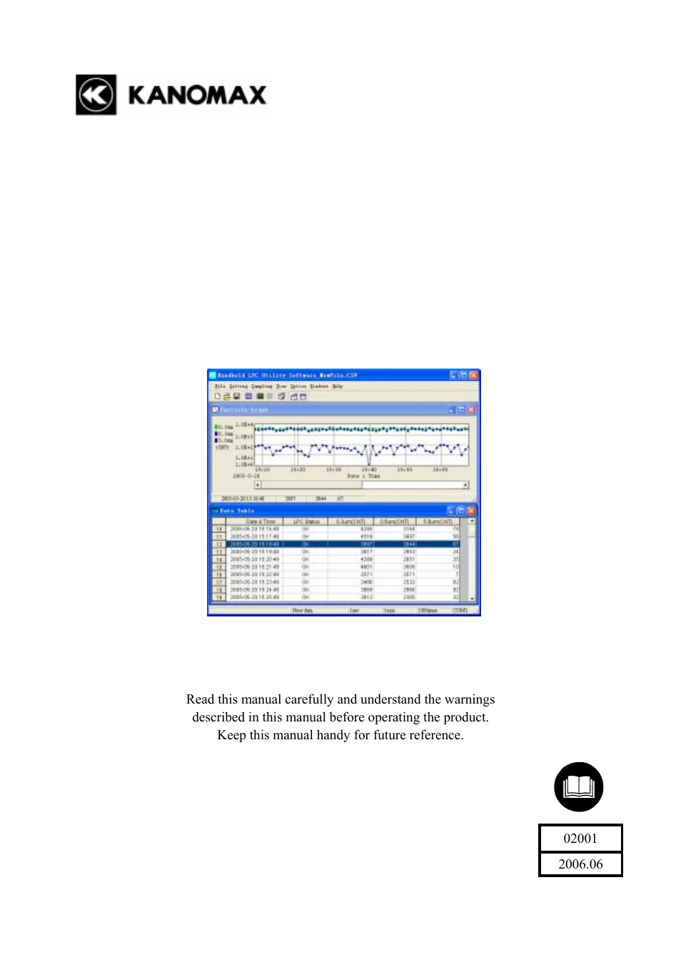 KANOMAX S388-70 Handheld Particle Counter Utility Software Manual User Manual | 35 pages