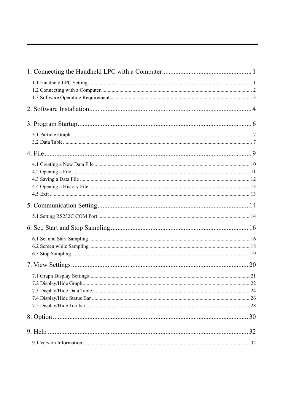 KANOMAX S388-70 Handheld Particle Counter Utility Software Manual User Manual | Page 3 / 35