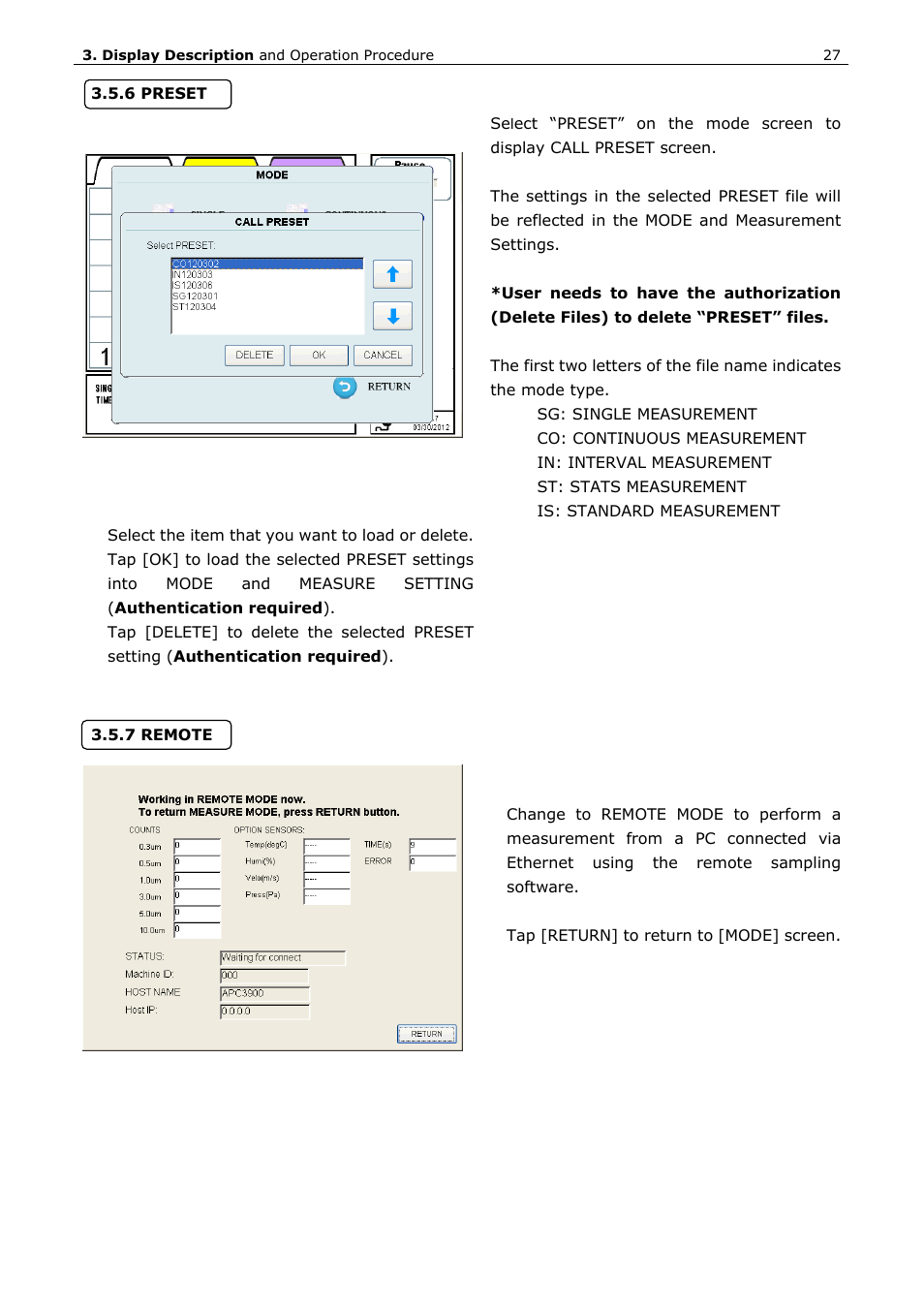 KANOMAX 3910 Portable Particle Counter User Manual User Manual | Page 35 / 87