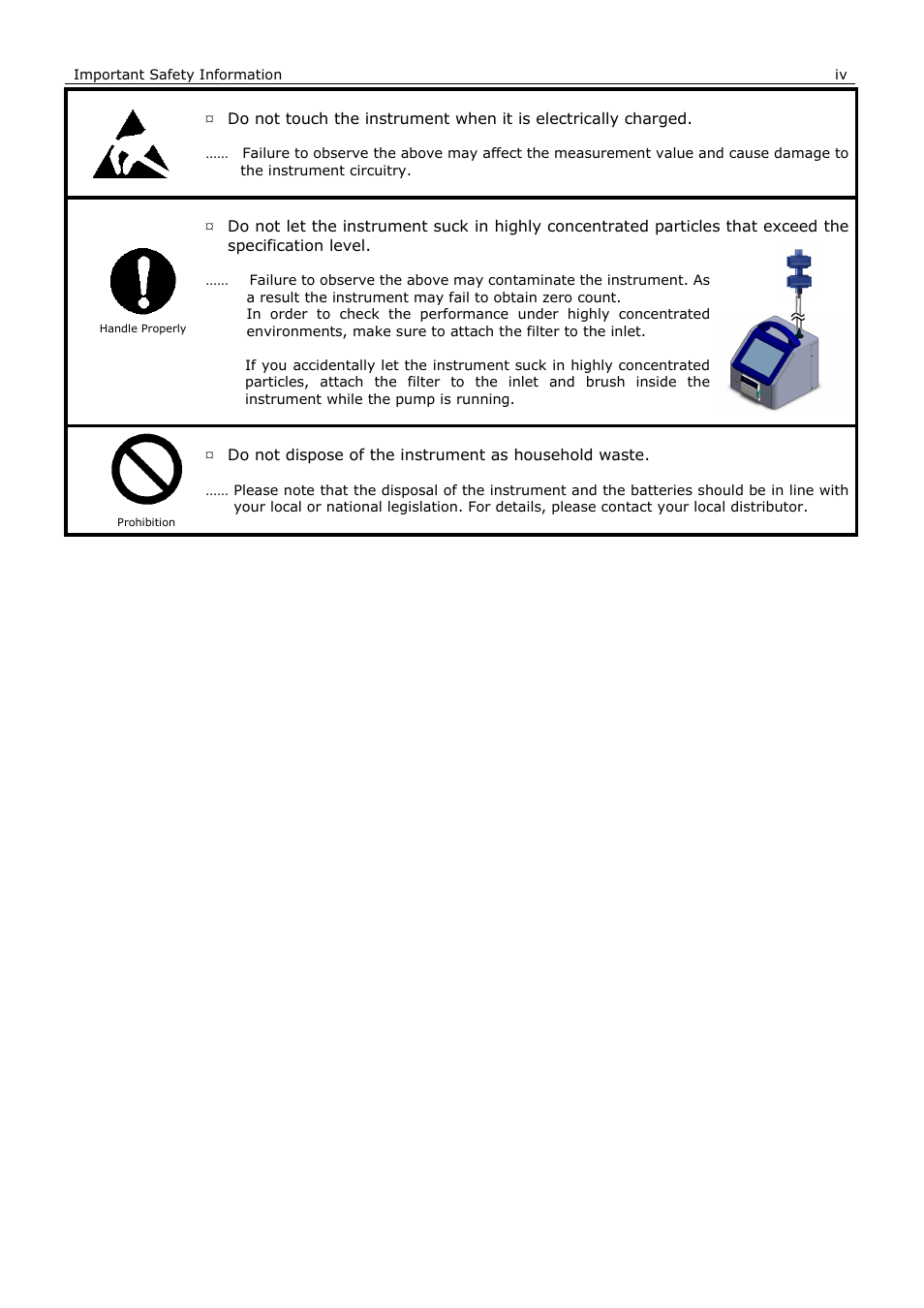 KANOMAX 3910 Portable Particle Counter User Manual User Manual | Page 6 / 87