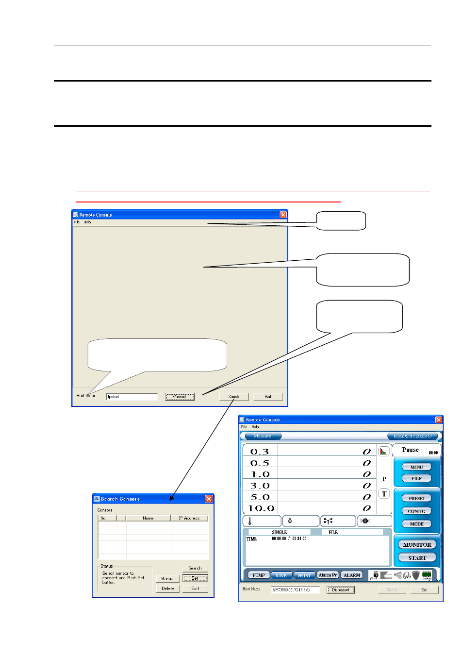 Remote console software | KANOMAX 3910 Portable Particle Counter Software Manual User Manual | Page 9 / 53