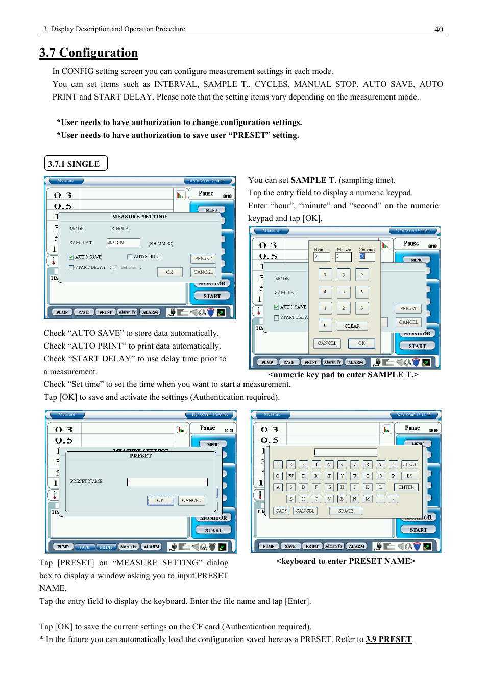 7 configuration, 1 single | KANOMAX 3900 Portable Particle Counter User Manual | Page 47 / 90