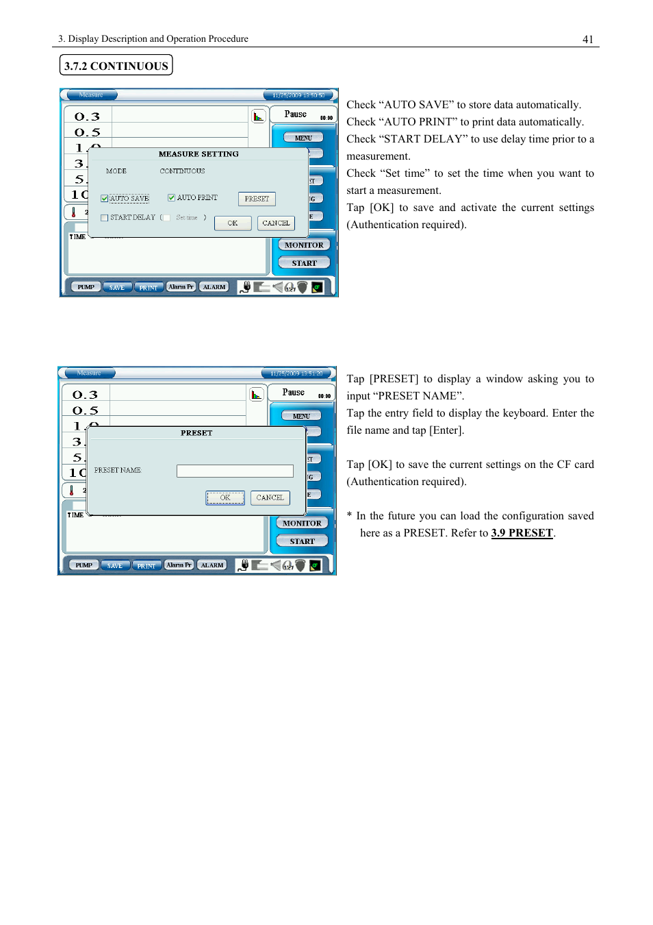 2 continuous | KANOMAX 3900 Portable Particle Counter User Manual | Page 48 / 90