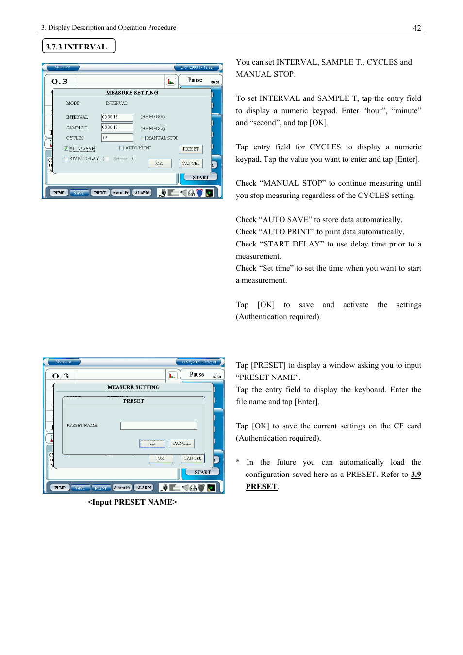 3 interval | KANOMAX 3900 Portable Particle Counter User Manual | Page 49 / 90