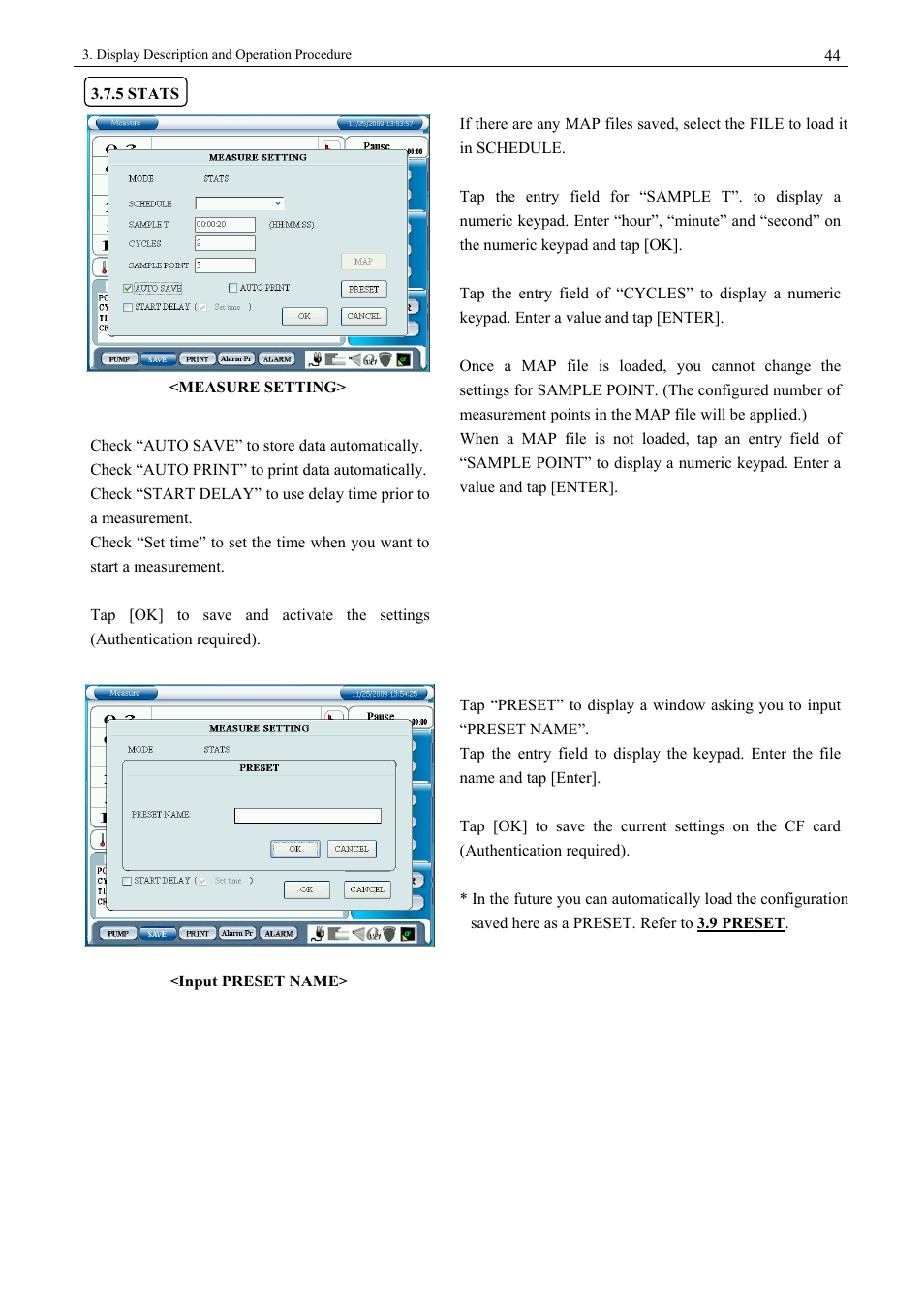 5 stats | KANOMAX 3900 Portable Particle Counter User Manual | Page 51 / 90