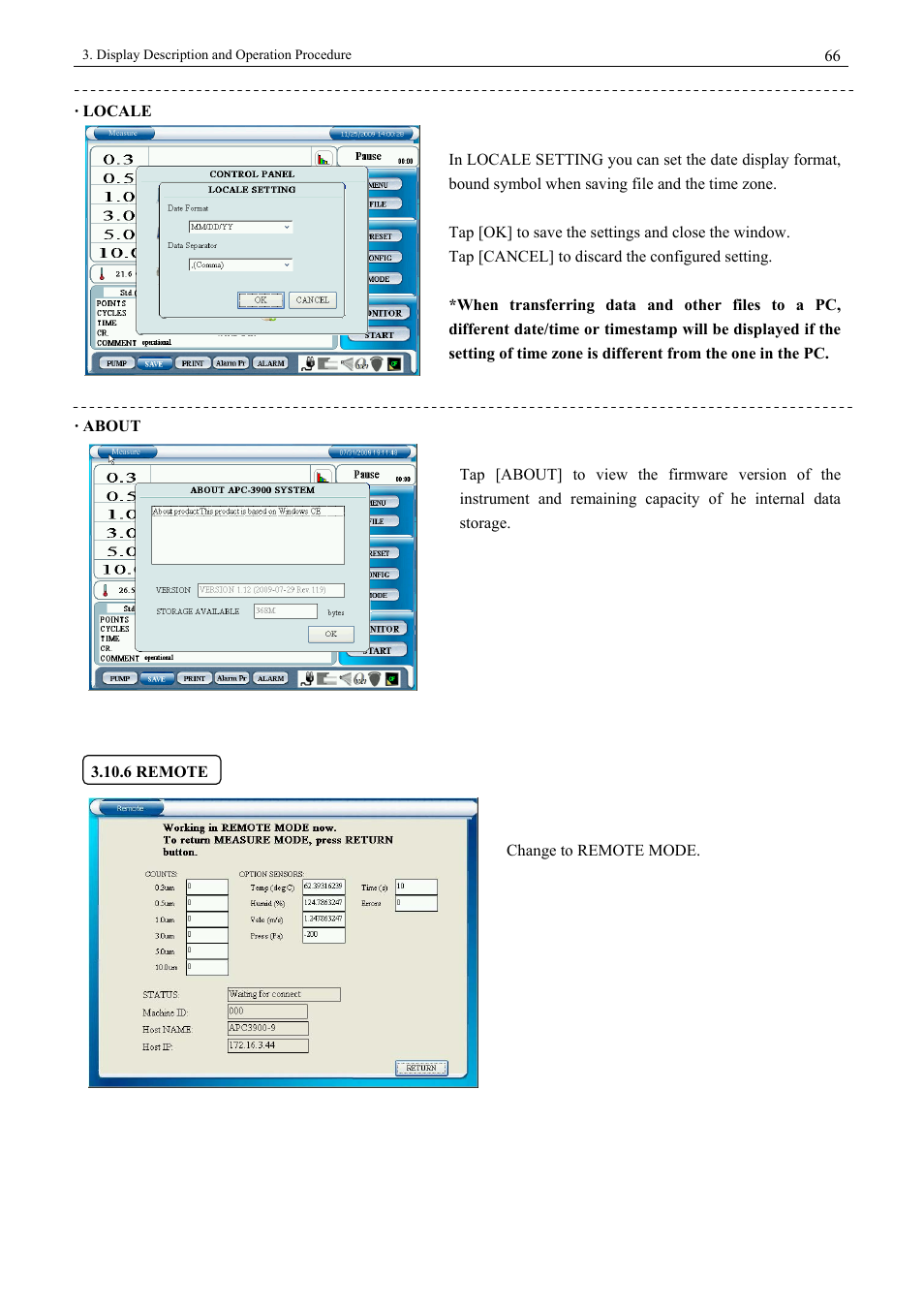 6 remote | KANOMAX 3900 Portable Particle Counter User Manual | Page 73 / 90