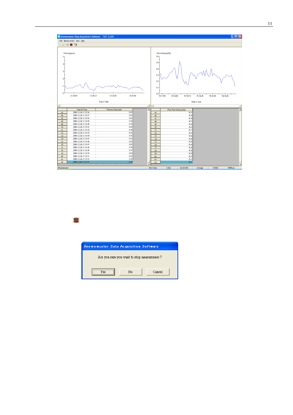KANOMAX 6036 Multi-function thermal anemometer Software Manual User Manual | Page 15 / 23