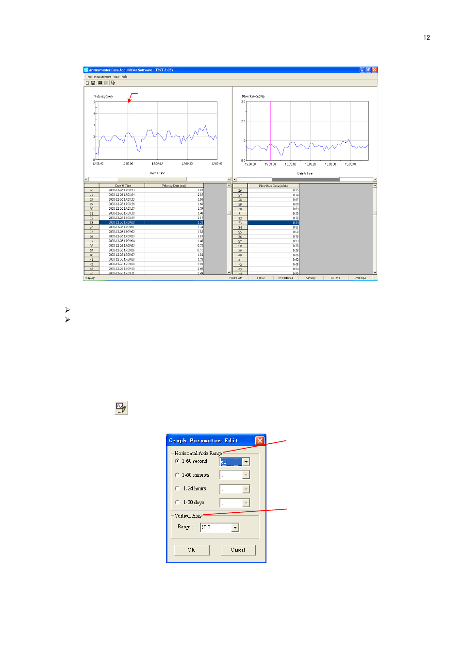 KANOMAX 6036 Multi-function thermal anemometer Software Manual User Manual | Page 16 / 23