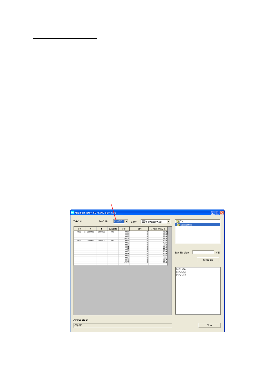 2 data acquisition | KANOMAX 6036 Multi-function thermal anemometer Software Manual User Manual | Page 20 / 23