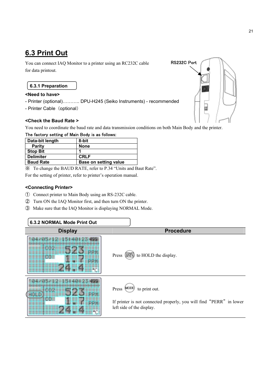 3 print out | KANOMAX 2211 Handheld IAQ Monitor User Manual | Page 26 / 57