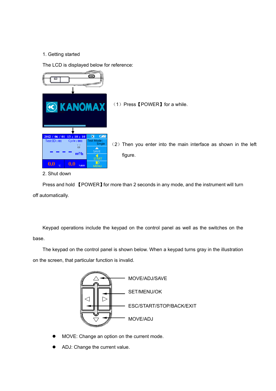3 on/off, 4 keypad operation | KANOMAX 6710 TABmaster Capture Hood User Manual User Manual | Page 14 / 33