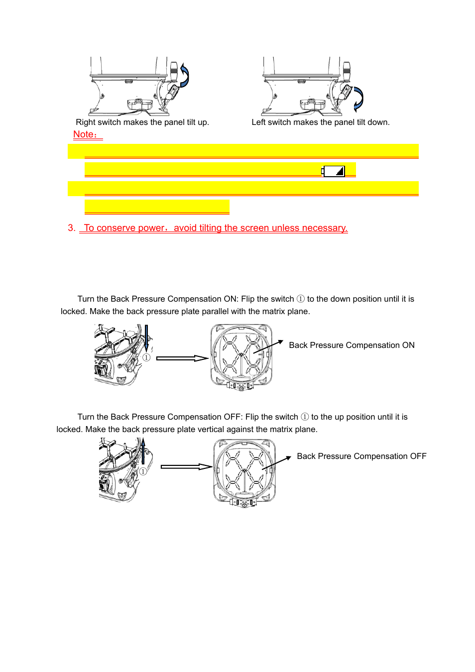 6 back pressure compensation on / off settings | KANOMAX 6710 TABmaster Capture Hood User Manual User Manual | Page 16 / 33