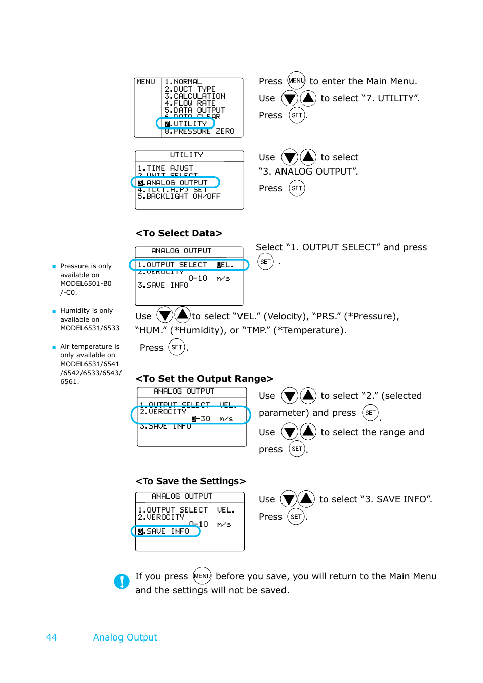 KANOMAX 6501 series Climomaster User Manual | Page 45 / 64