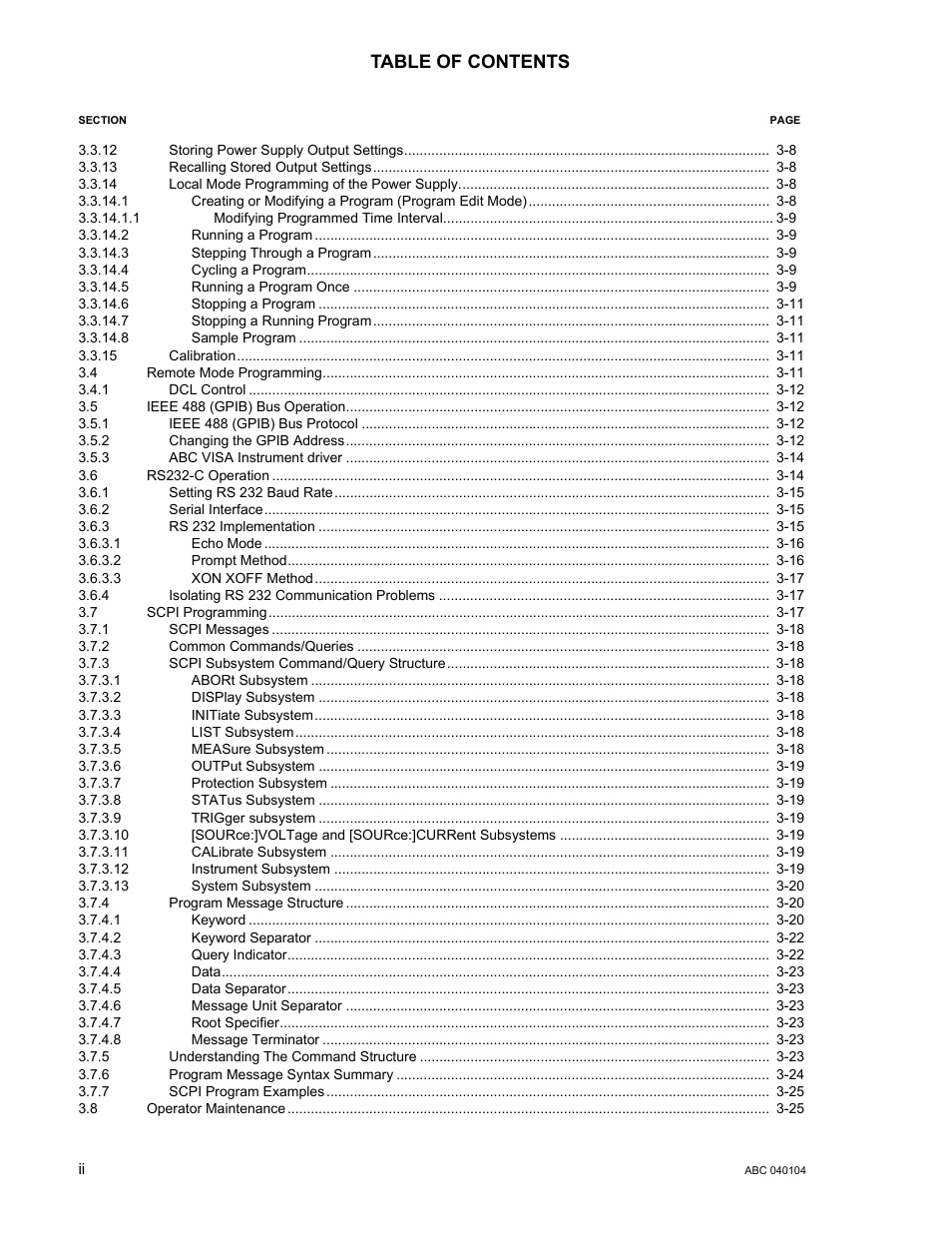 KEPCO ABC-DM SERIES User Manual | Page 8 / 96