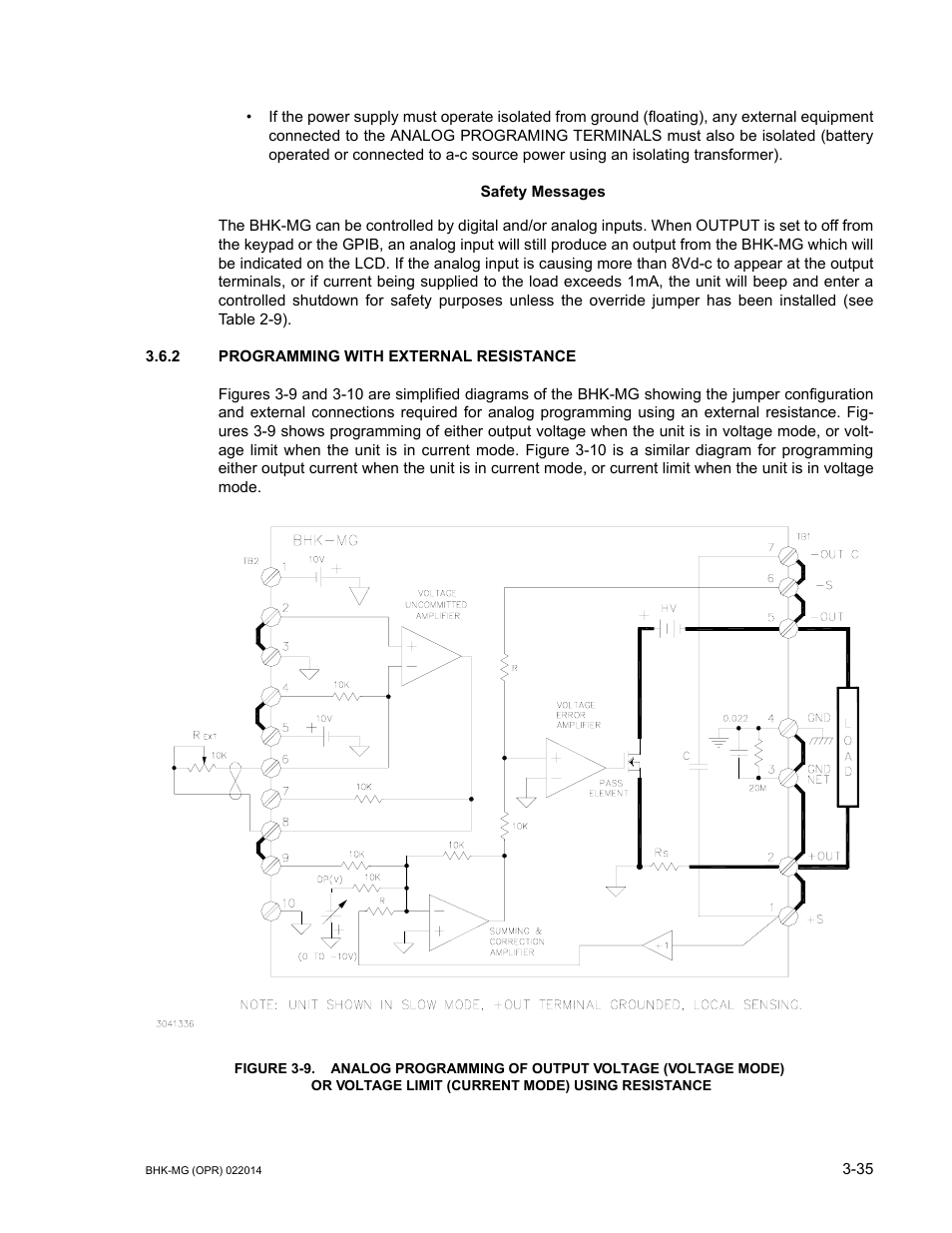 2 programming with external resistance, Programming with external resistance -35 | KEPCO BHK-MG 200W (Full Rack) Series User Manual | Page 79 / 152