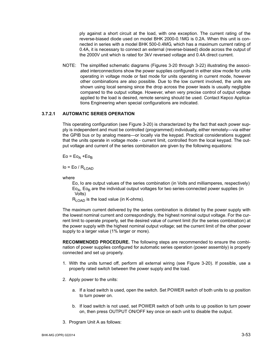 1 automatic series operation, Automatic series operation -53, Ar. 3.7.2.1) | KEPCO BHK-MG 200W (Full Rack) Series User Manual | Page 97 / 152