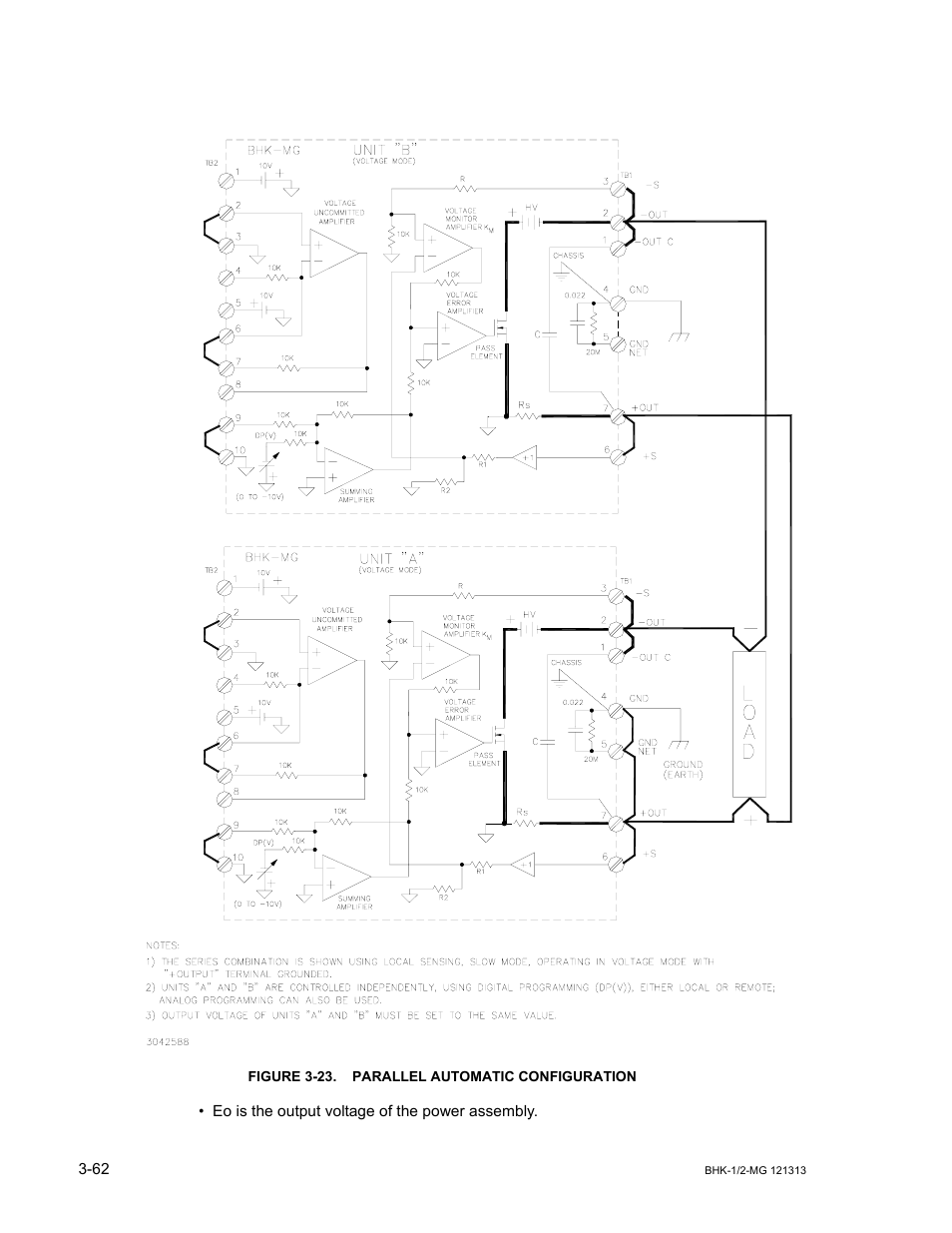 Figure 3-23. parallel automatic configuration, 23 parallel automatic configuration -62, Agrams (figures 3-23 through | KEPCO BHK-MG 40W (Half Rack) Series User Manual | Page 106 / 148
