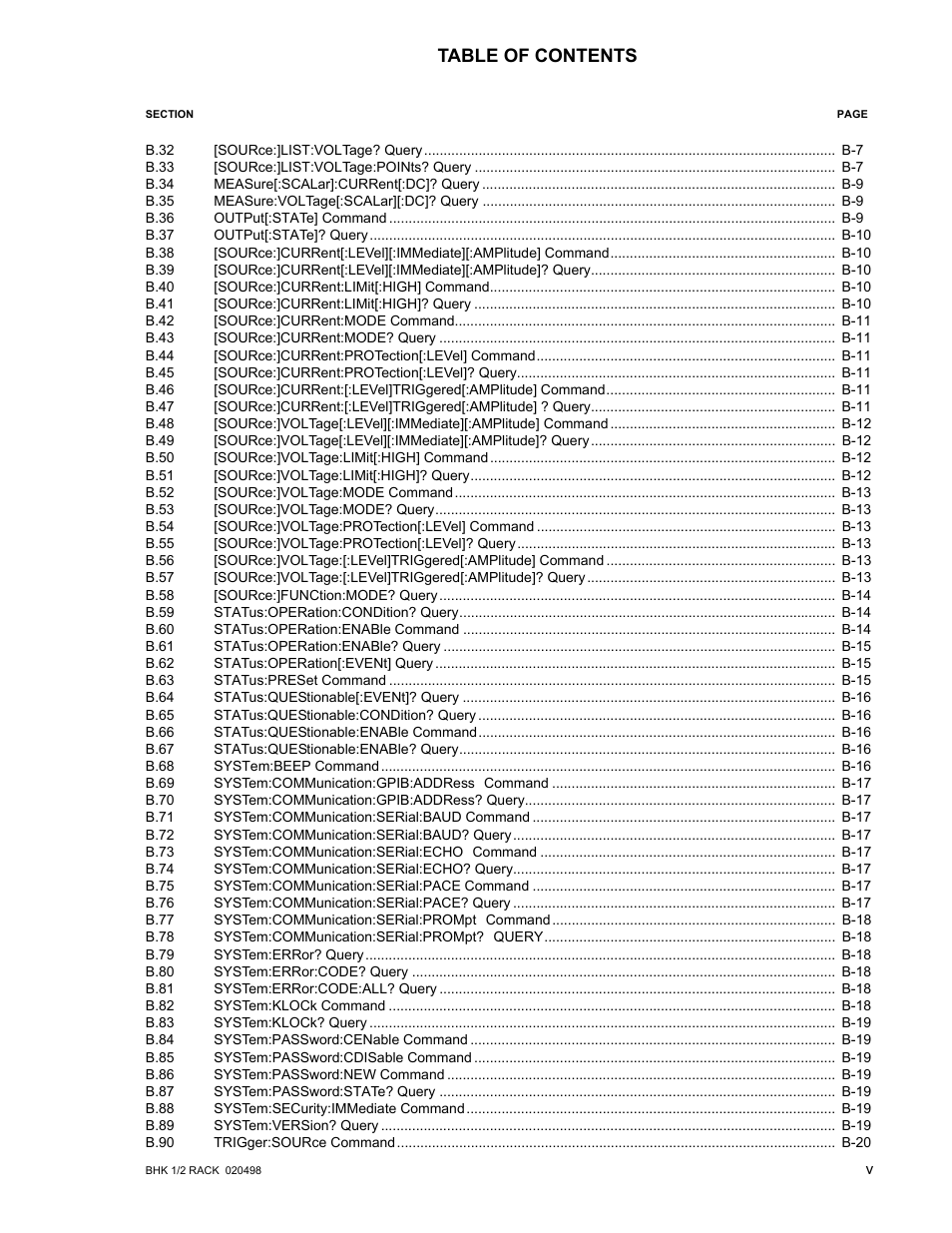 KEPCO BHK-MG 40W (Half Rack) Series User Manual | Page 11 / 148
