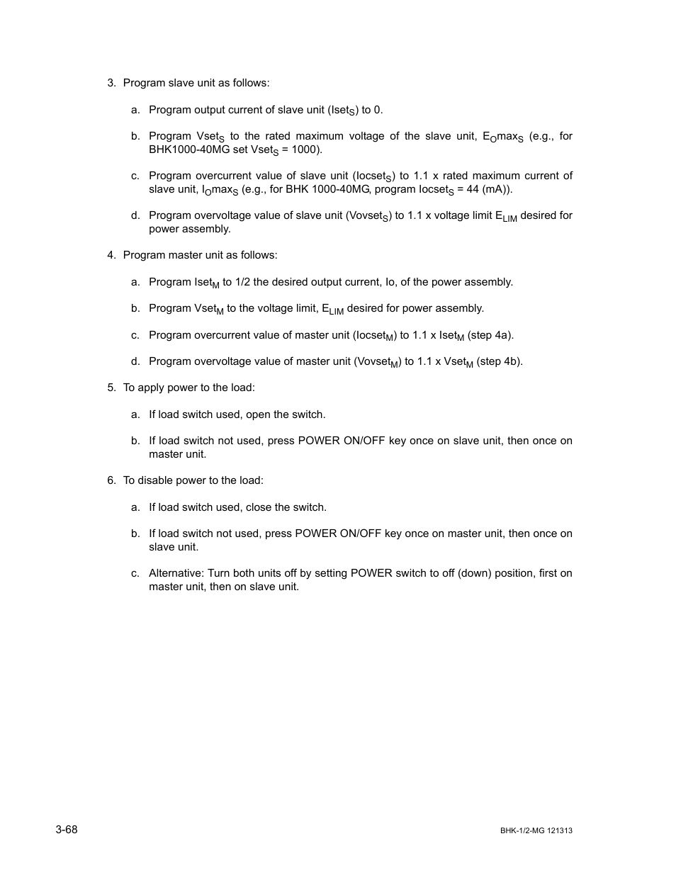 KEPCO BHK-MG 40W (Half Rack) Series User Manual | Page 112 / 148
