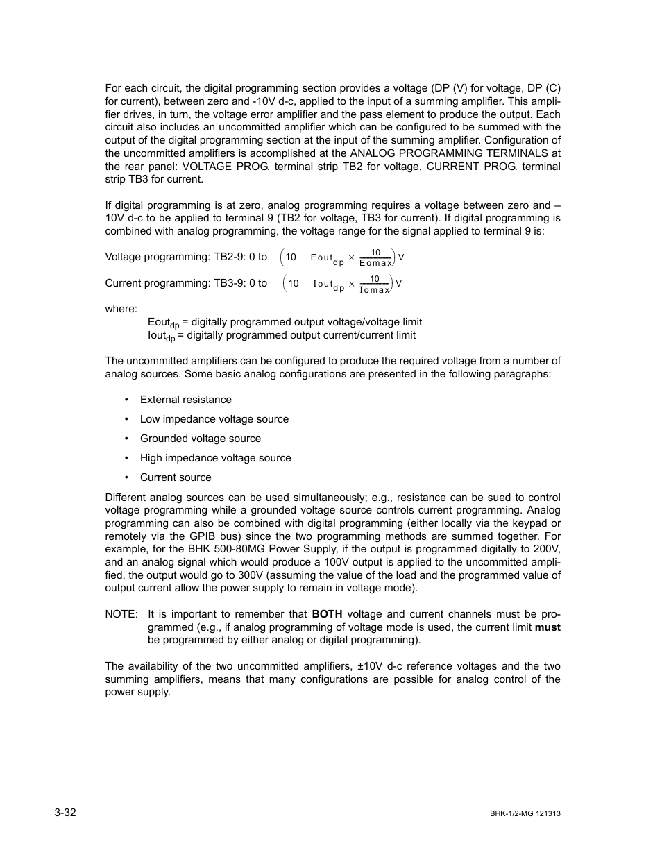 KEPCO BHK-MG 40W (Half Rack) Series User Manual | Page 76 / 148