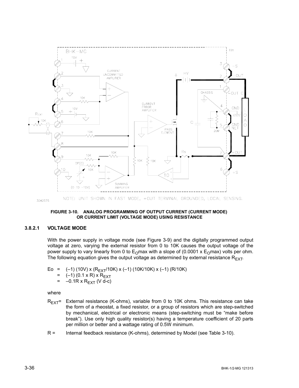 1 voltage mode, Voltage mode -36, D 3-10 are | 10 is a simila | KEPCO BHK-MG 40W (Half Rack) Series User Manual | Page 80 / 148