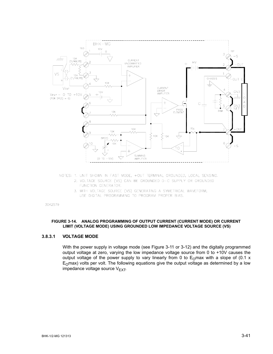 1 voltage mode, Voltage mode -41, 14 a | KEPCO BHK-MG 40W (Half Rack) Series User Manual | Page 85 / 148