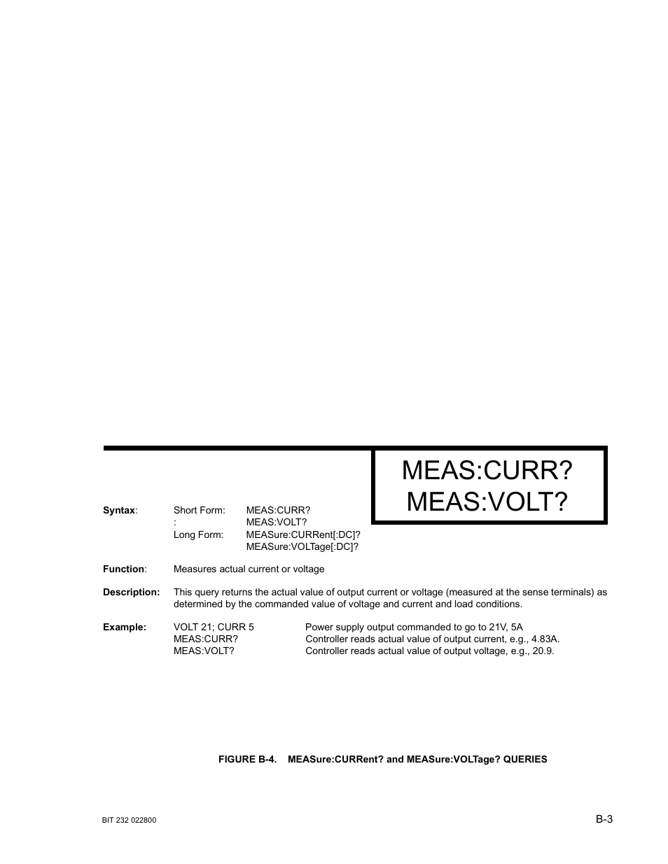 Meas:curr? meas:volt | KEPCO BIT 232F User Manual | Page 41 / 72