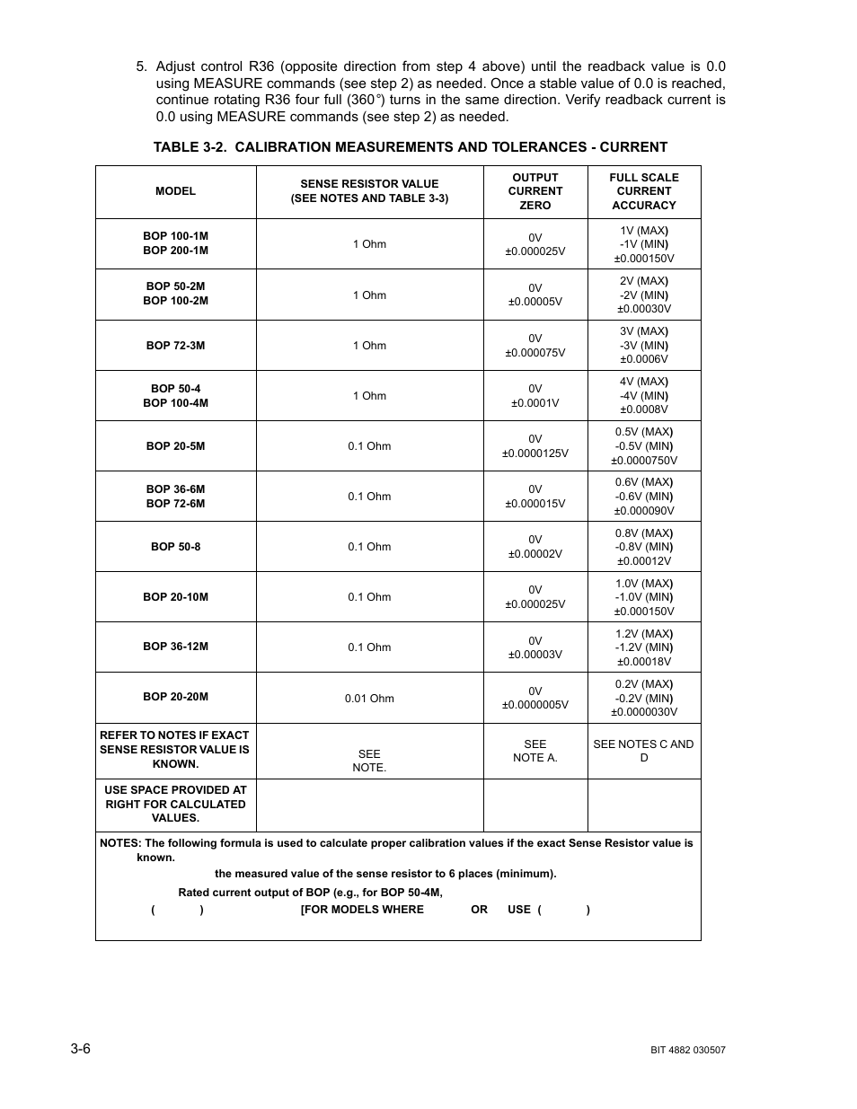 Ble 3-2, output c, 2, full | KEPCO BIT 4882F User Manual | Page 26 / 56