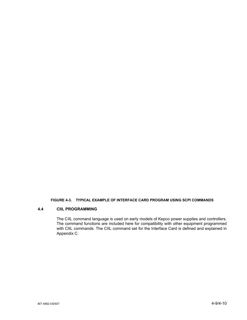 4 ciil programming, Ciil programming -9 | KEPCO BIT 4882F User Manual | Page 37 / 56