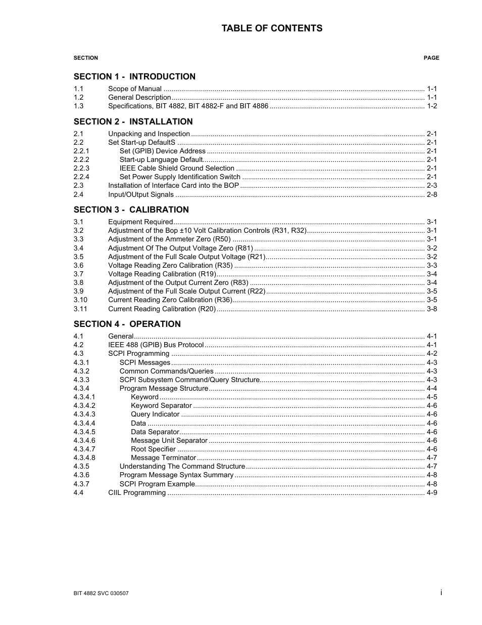 KEPCO BIT 4882F User Manual | Page 5 / 56