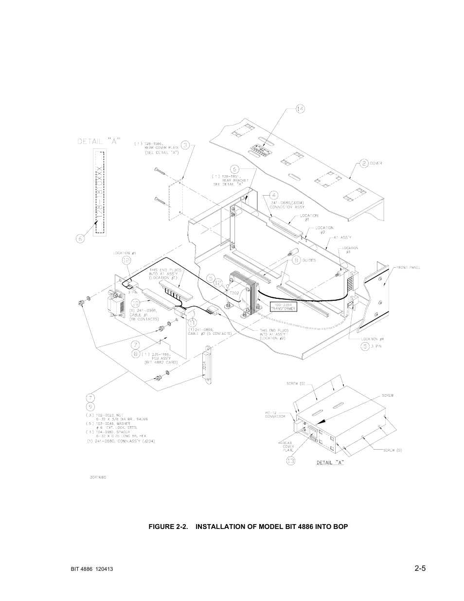 Installation of model bit 4886 into bop -5, E 2-2 to inst, E 2-2 | KEPCO BIT 4886 Operator Manual User Manual | Page 19 / 92