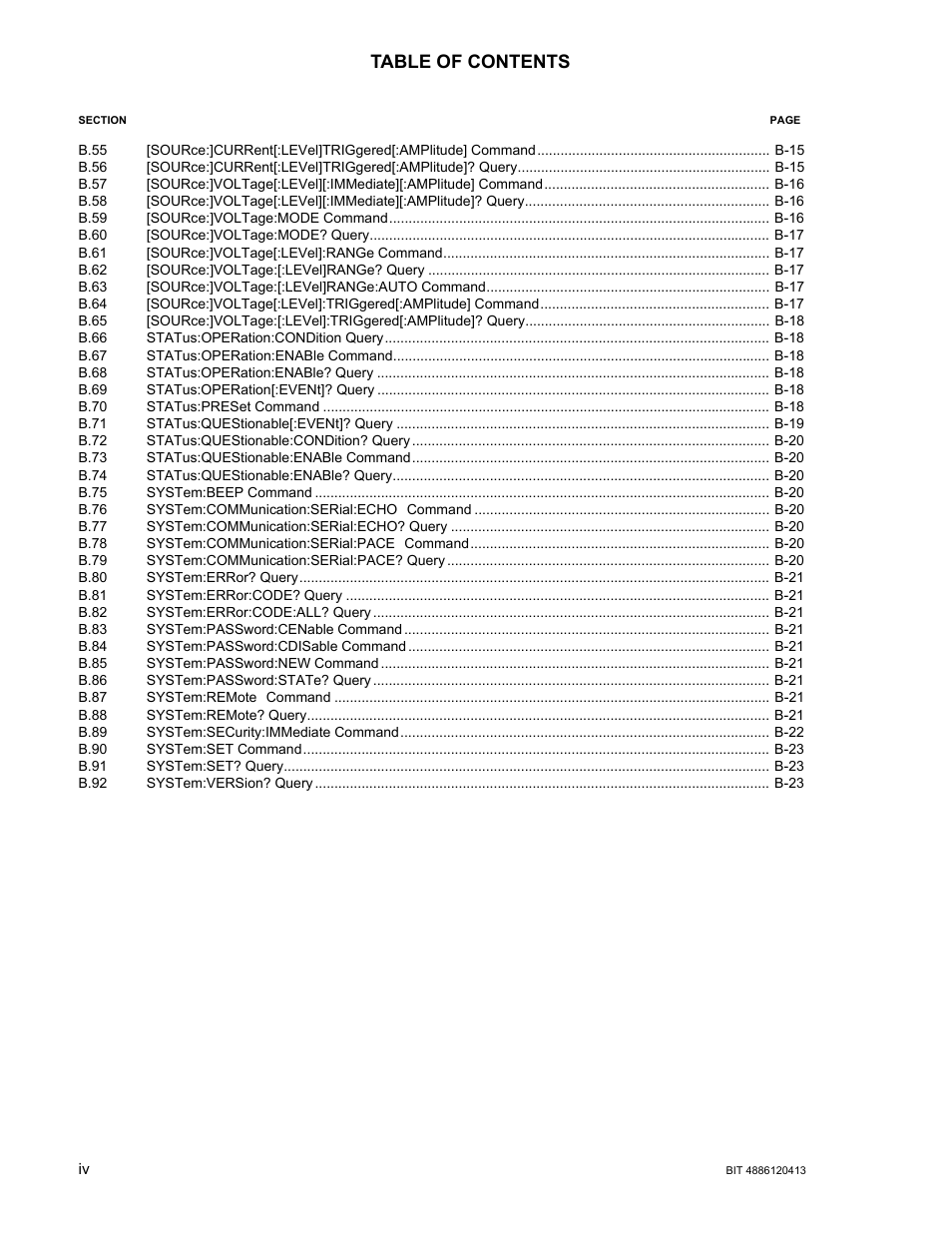 KEPCO BIT 4886 Operator Manual User Manual | Page 6 / 92