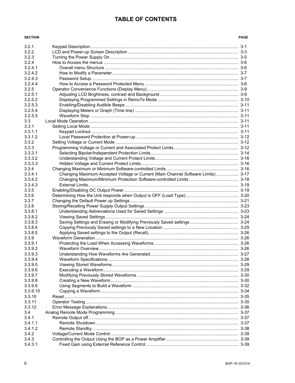 KEPCO BOP 1KW-MG Operator Manual, Firmware Ver.4.12 and higher User Manual | Page 12 / 196