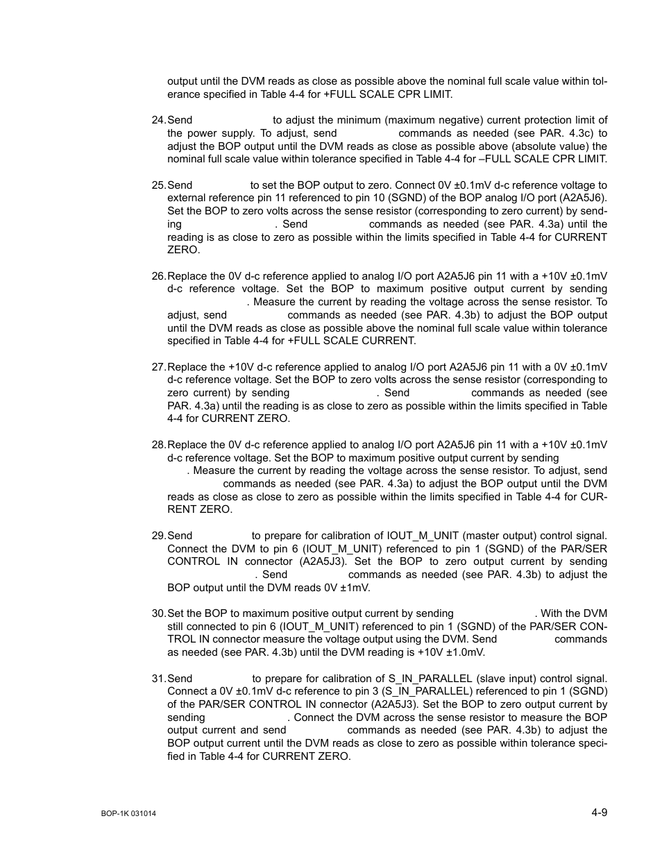 S 28, D 29 cali, S 31 and | KEPCO BOP 1KW-MG Operator Manual, Firmware Ver.4.12 and higher User Manual | Page 143 / 196