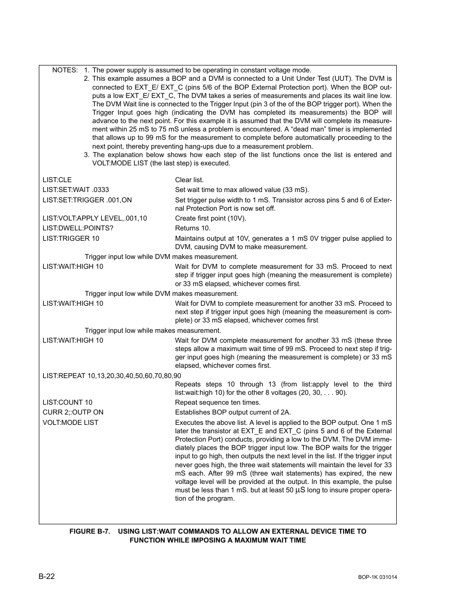 B-7.) | KEPCO BOP 1KW-MG Operator Manual, Firmware Ver.4.12 and higher User Manual | Page 178 / 196