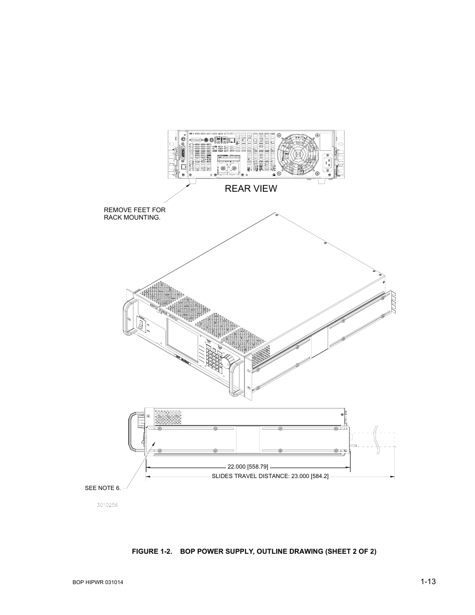 Rear view | KEPCO BOP 1KW-MG Operator Manual, Firmware Ver.4.12 and higher User Manual | Page 33 / 196