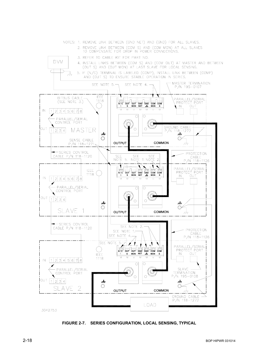 Series configuration, local sensing, typical -18, S 2-7 (lo | KEPCO BOP 1KW-MG Operator Manual, Firmware Ver.4.12 and higher User Manual | Page 56 / 196
