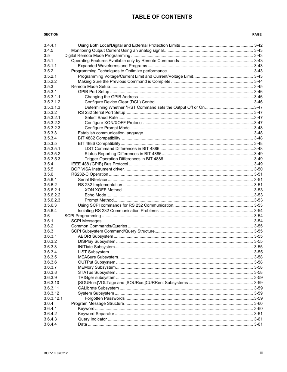 KEPCO BOP 1KW-MG Operator Manual, Firmware Ver.4.08 to 4.11 User Manual | Page 13 / 194