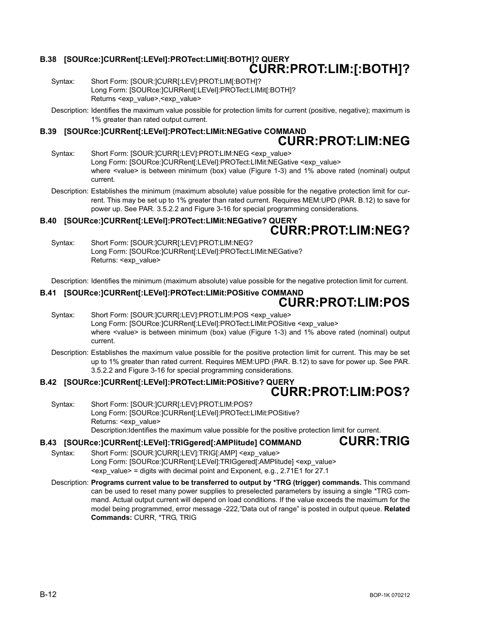 B.38, Sour, B.39 | B.40, B.41, B.42, B.43, B.41, b.39, B.39, b.40, B.41, b.42 | KEPCO BOP 1KW-MG Operator Manual, Firmware Ver.4.08 to 4.11 User Manual | Page 166 / 194