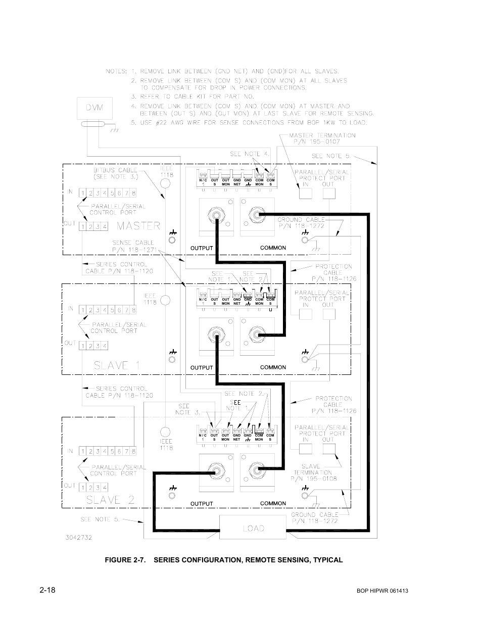 Series configuration, remote sensing, typical -18, D 2-7 (r | KEPCO BOP 1KW-MG Operator Manual, Firmware Ver.4.08 to 4.11 User Manual | Page 56 / 194