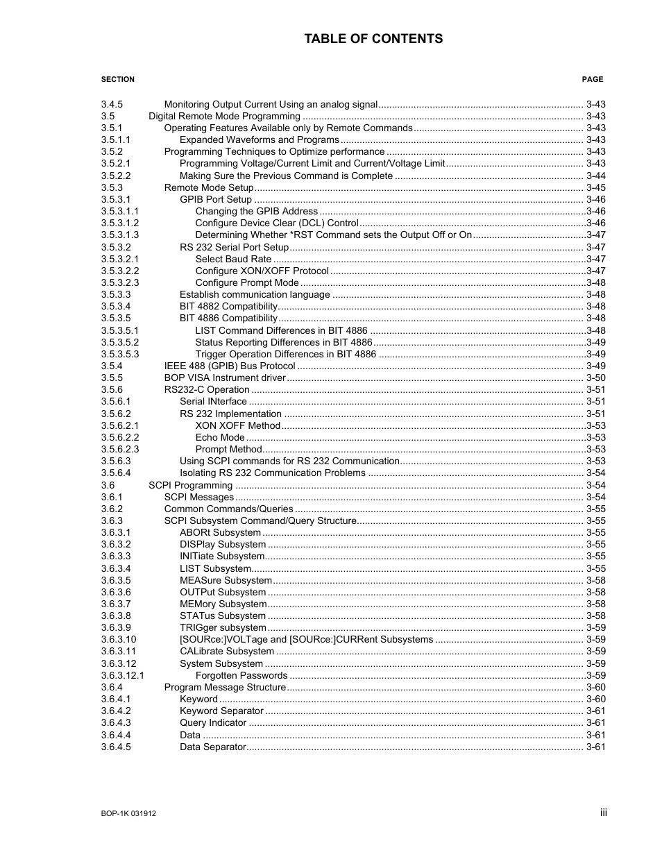 KEPCO BOP 1KW-MG Operator Manual, Firmware Ver.3.05 to 4.07 User Manual | Page 13 / 194