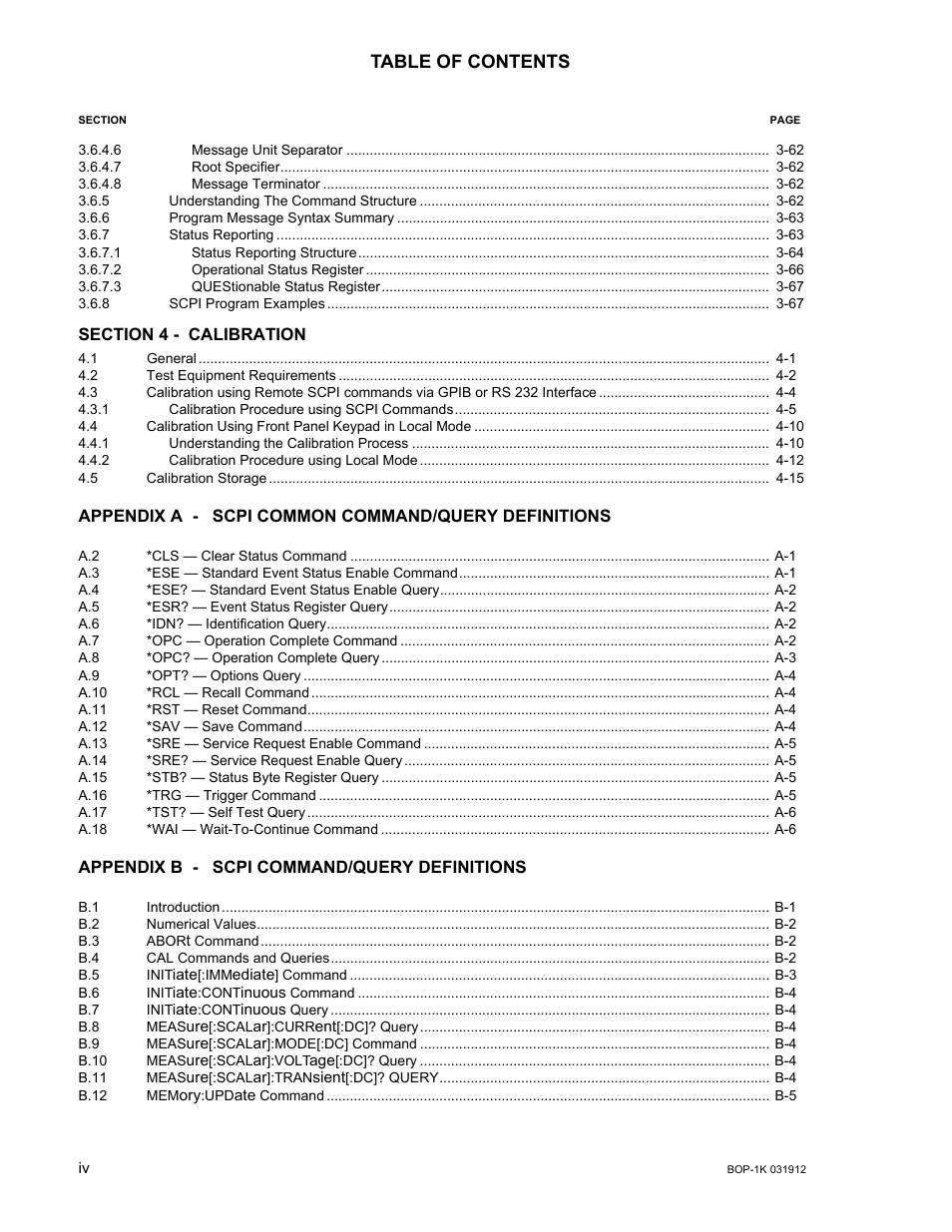 KEPCO BOP 1KW-MG Operator Manual, Firmware Ver.3.05 to 4.07 User Manual | Page 14 / 194