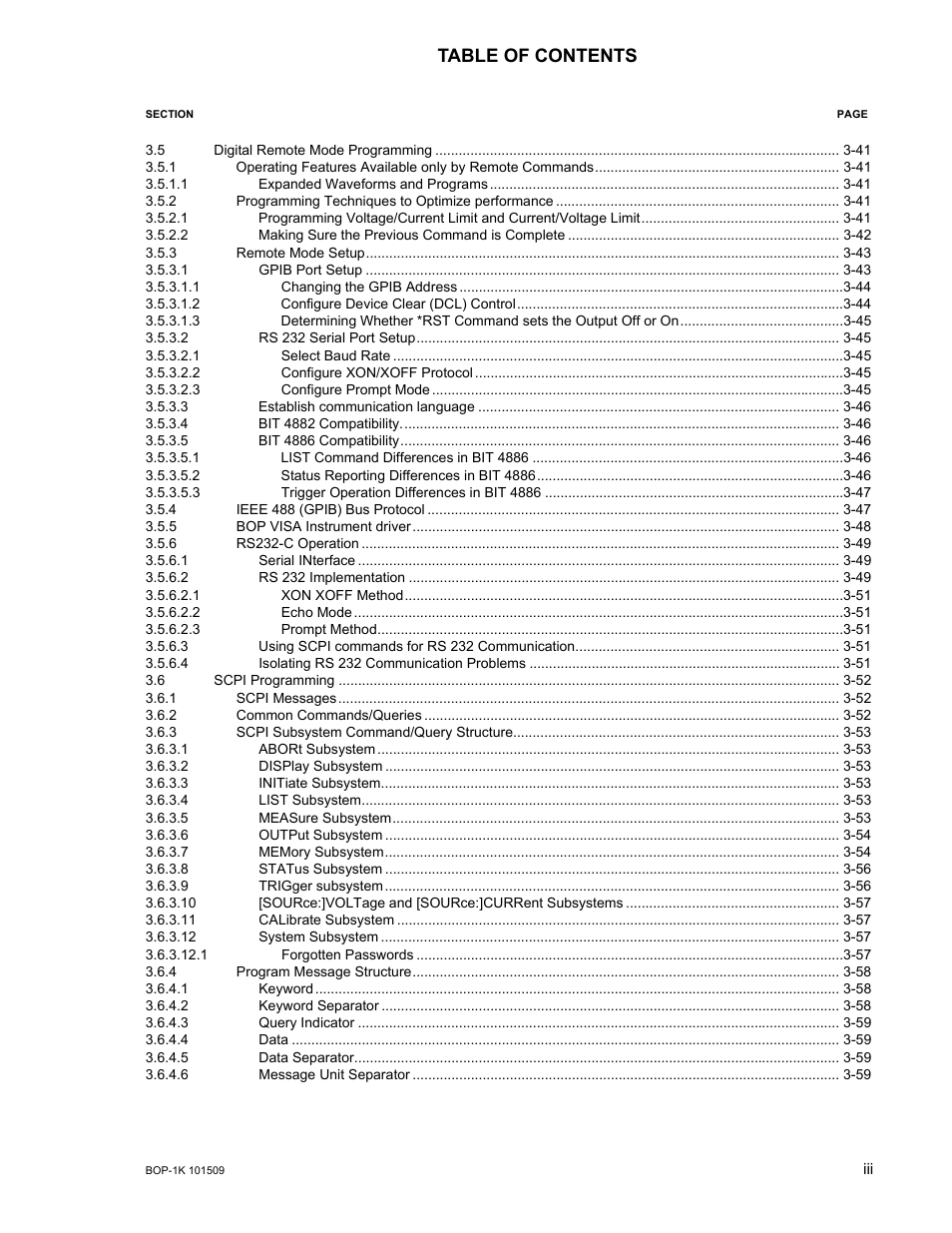 KEPCO BOP 1KW-MG Operator Manual, Firmware Ver.2.48 to 3.04 User Manual | Page 13 / 188