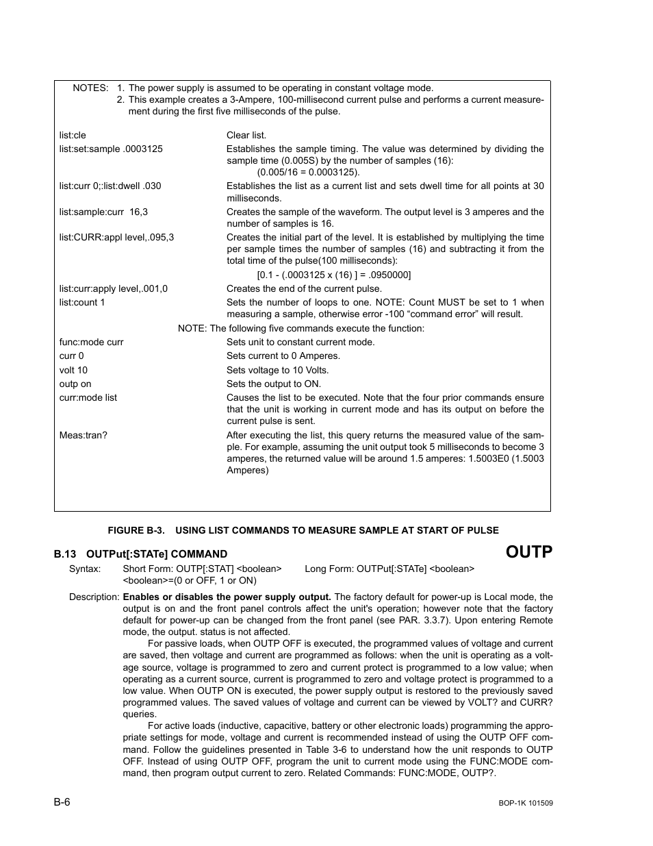 B.13 output[:state] command, B.13, Outp | R. b.13 | KEPCO BOP 1KW-MG Operator Manual, Firmware Ver.2.48 to 3.04 User Manual | Page 156 / 188