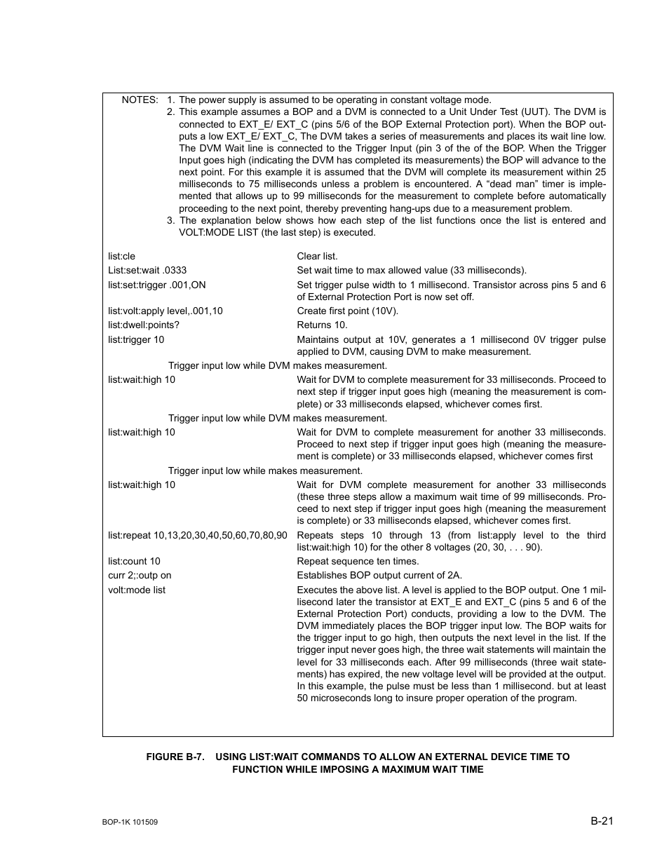 B-7.) | KEPCO BOP 1KW-MG Operator Manual, Firmware Ver.2.48 to 3.04 User Manual | Page 171 / 188