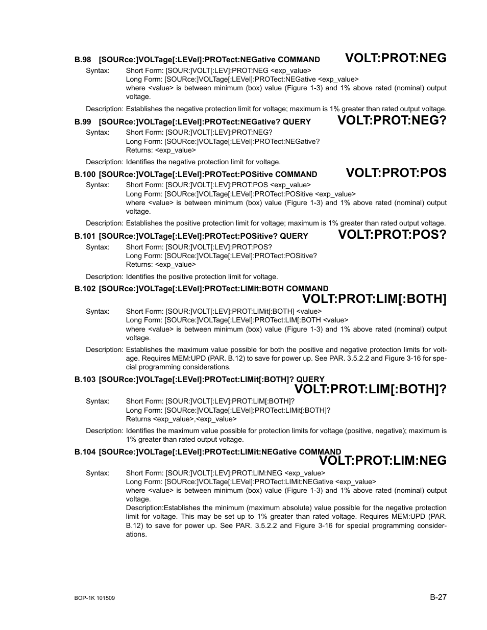 B.98, Sour, B.99 | B.100, B.101, B.102, B.103, B.104, B.102, b.103, B.98, b.99 | KEPCO BOP 1KW-MG Operator Manual, Firmware Ver.2.48 to 3.04 User Manual | Page 177 / 188