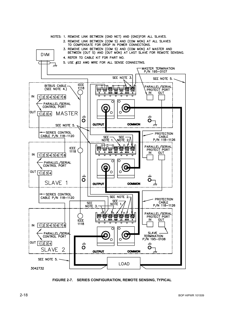 Series configuration, remote sensing, typical -18, D 2-7 | KEPCO BOP 1KW-MG Operator Manual, Firmware Ver.2.48 to 3.04 User Manual | Page 56 / 188