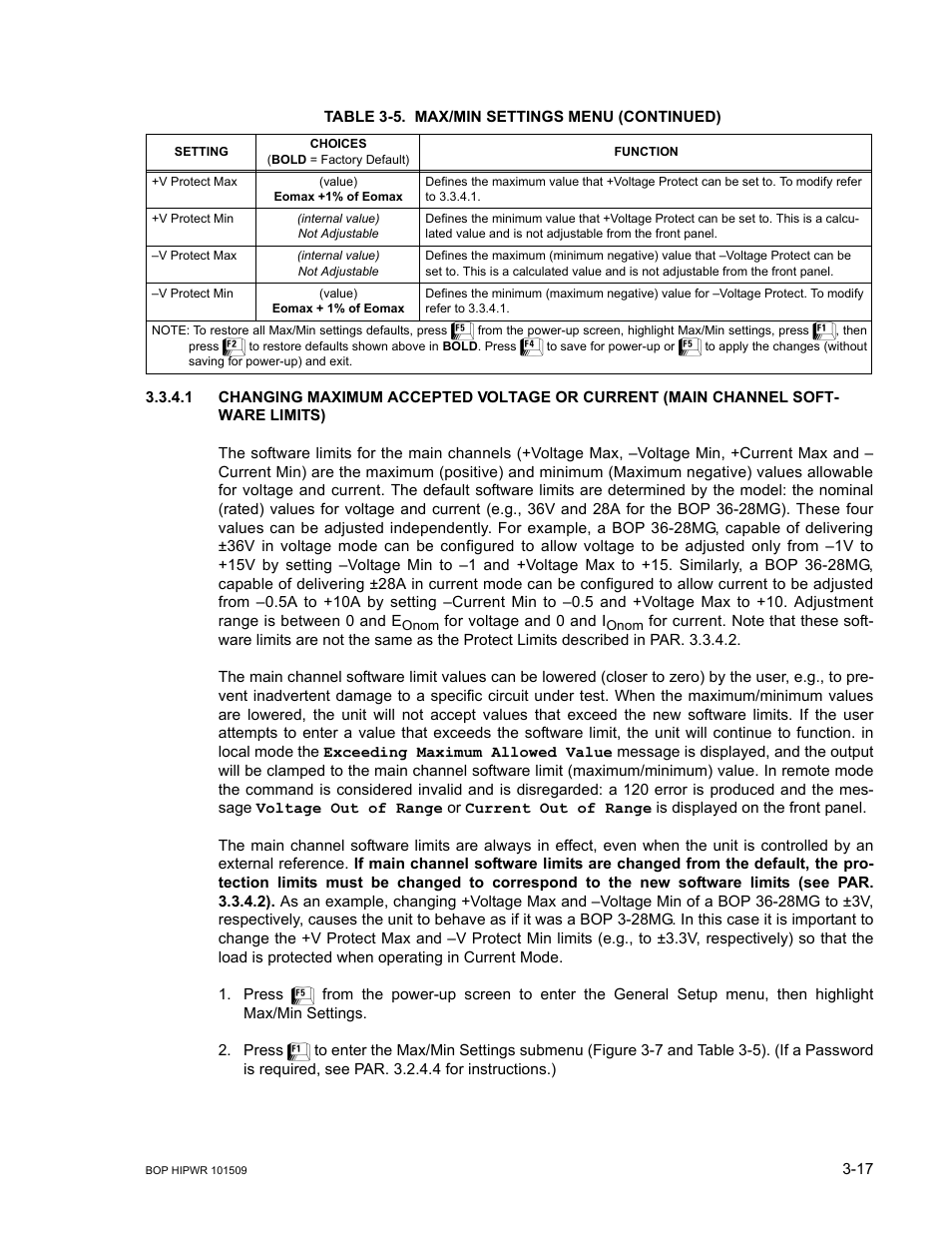 R. 3.3.4.1, Fer to 3.3.4.1, To 3.3.4.1 | KEPCO BOP 1KW-MG Operator Manual, Firmware Ver.2.48 to 3.04 User Manual | Page 81 / 188