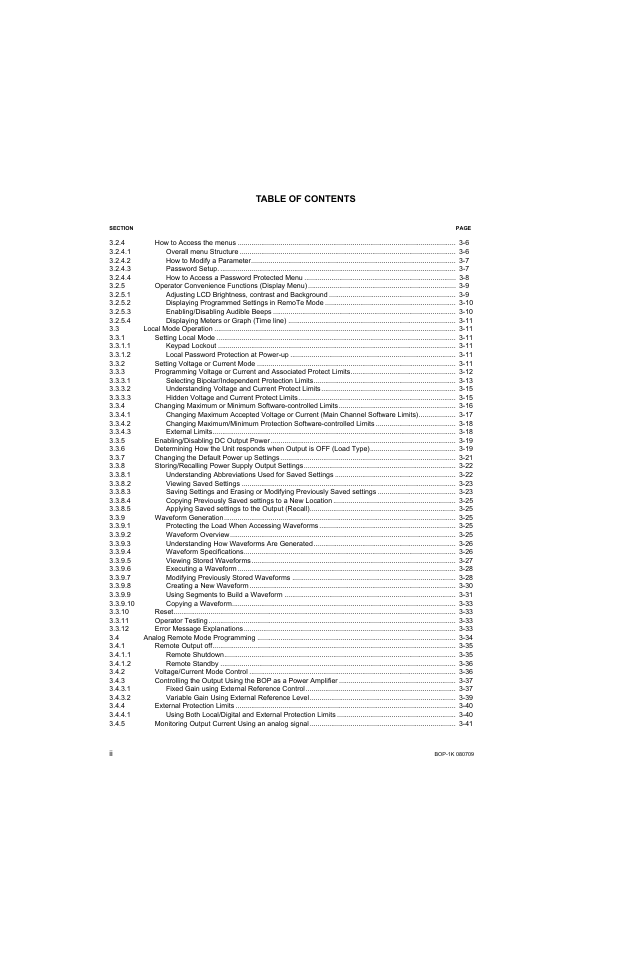 KEPCO BOP 1KW-MG Operator Manual, Firmware Ver.2.38 to 2.47 User Manual | Page 12 / 188